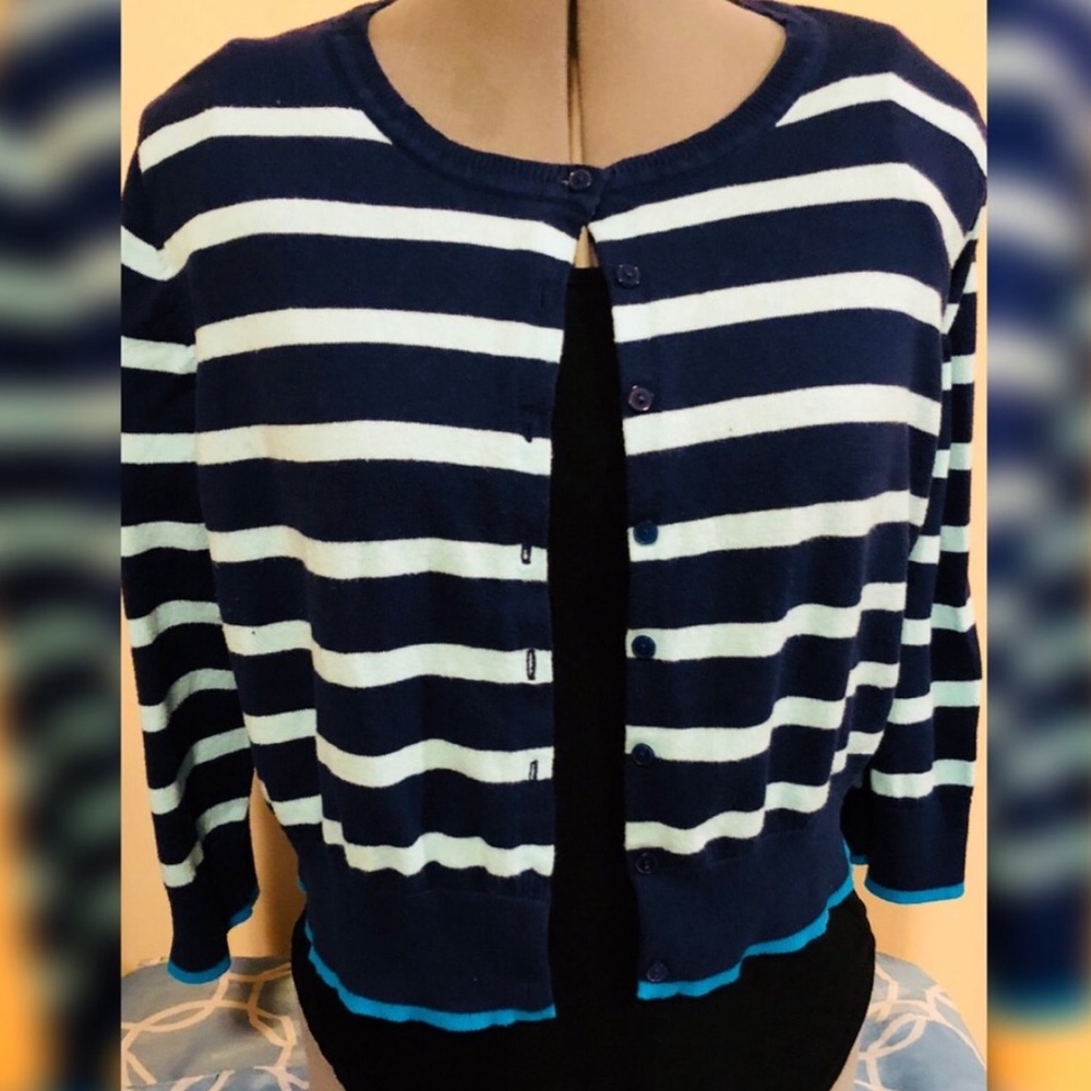 🌈OLD NAVY navy/mint cardigan